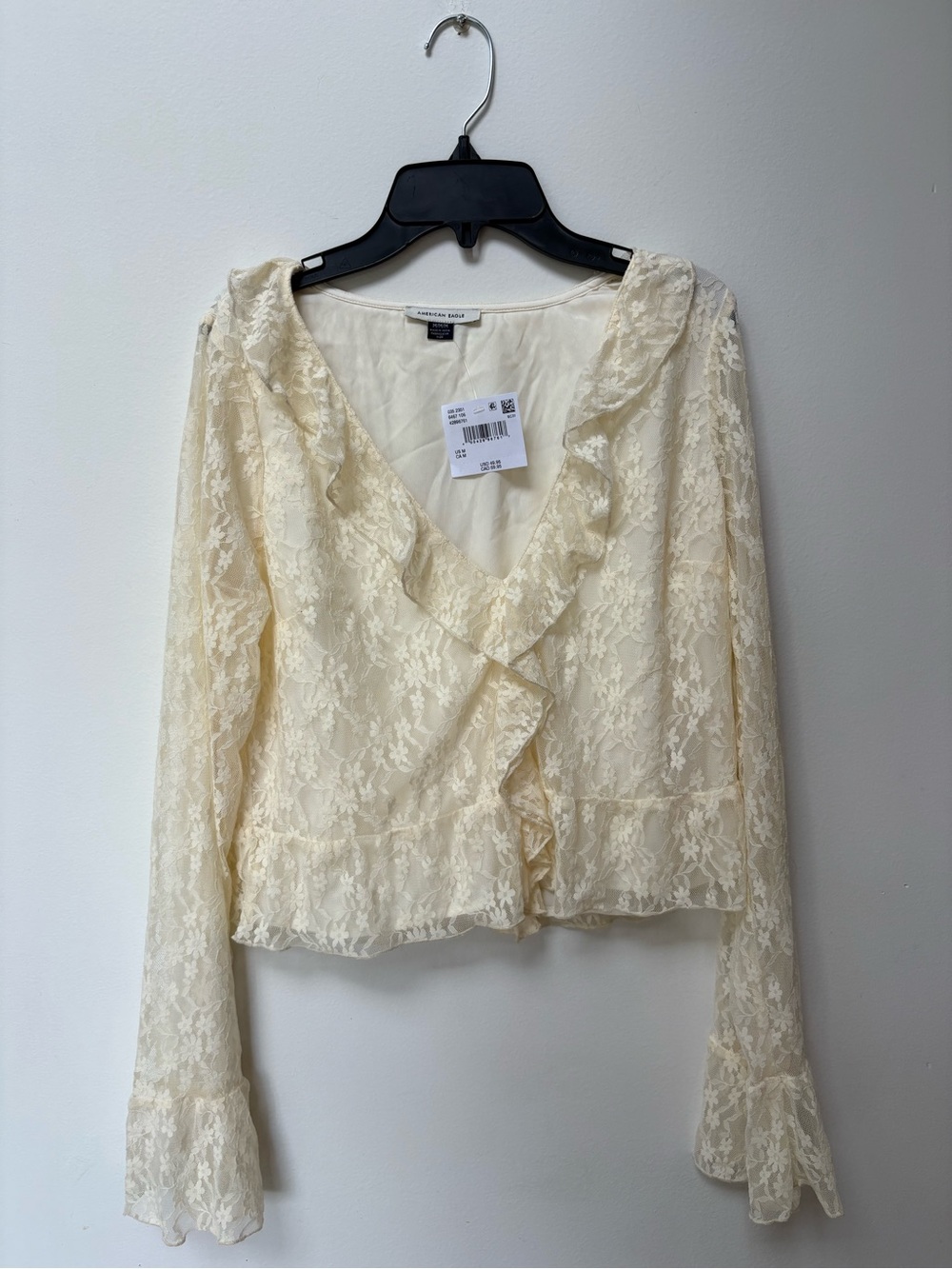 American Eagle Cream Lace Blouse NWT